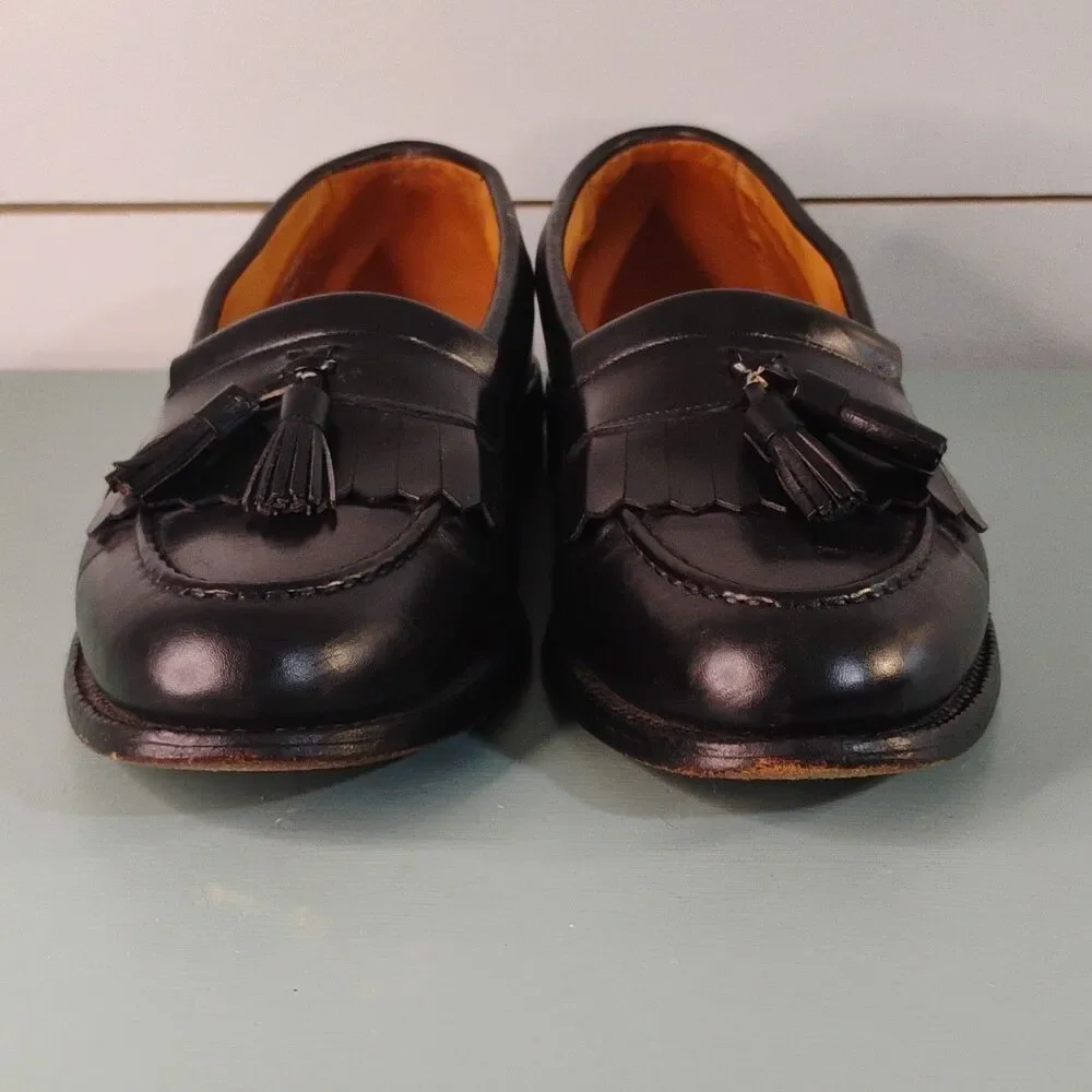 Allen Edmonds Newport Men's Black Leather Tassel Slip-On Dress Loafer 11.5B